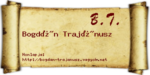 Bogdán Trajánusz névjegykártya